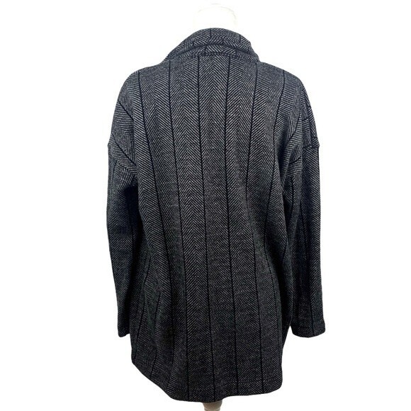 Revolve NEW Bobi Los Angeles Herringbone Knit Jacket Oversized Open Front Size S - Picture 6 of 13